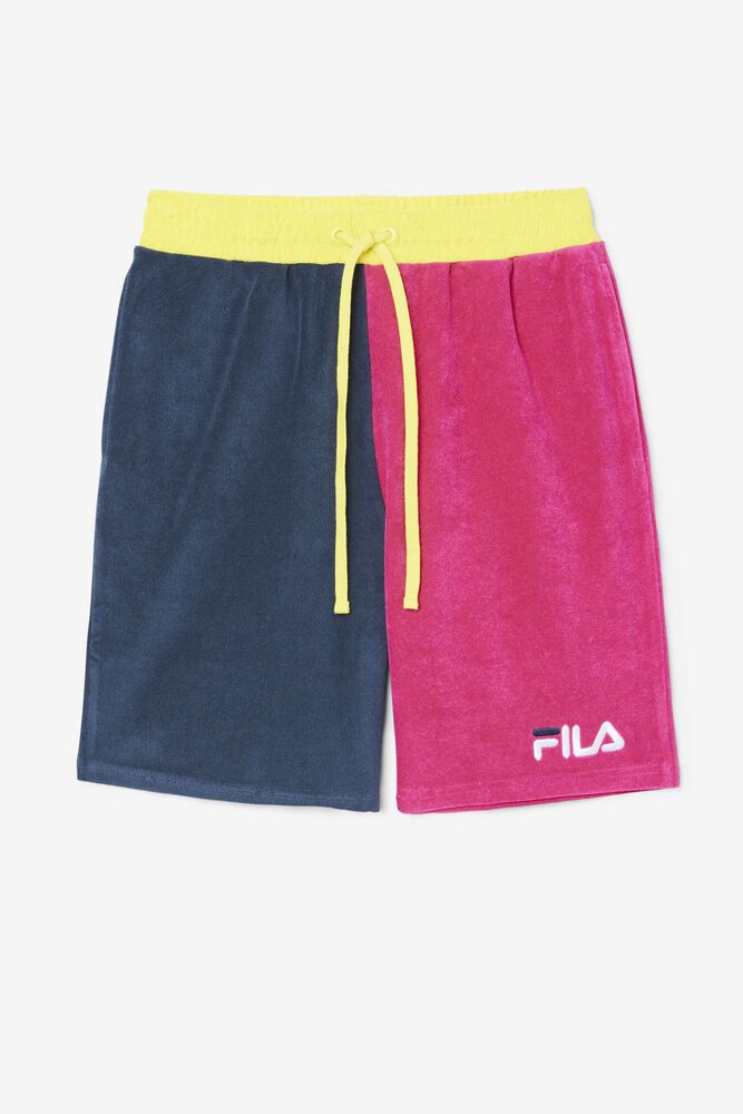 Fila Shorts Kalili Mens Blue/Pink - India CQB-831250